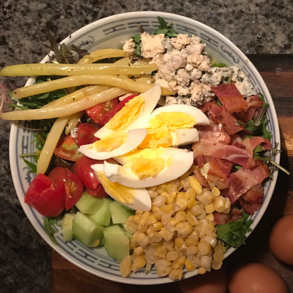 Cobb Salad with Dill Pepper and Honey Dressing