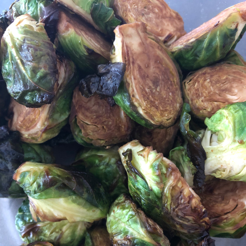 Basil and Fig Roasted Brussel Sprouts